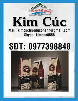 Café 250GR, 500GR, 1KG, túi bạc, bao bì café