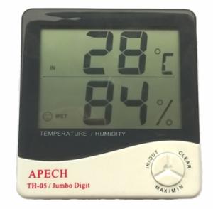 Nhiệt ẩm kế th - 05 , apech - nhật bản , đồng hồ đo nhiệt độ , nhiệt kế điện tử , máy đo độ ẩm treo tường