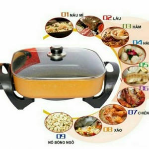 Chảo lẩu điện đa năng happy call vân đá hoa cương siêu bền siêu chống dính