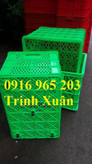 Sọt nhựa có bánh xe