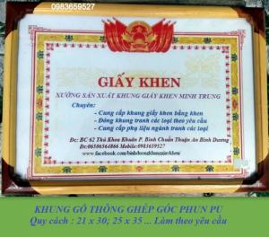 Bán giá sỉ khung giấy khen nhựa đài loan