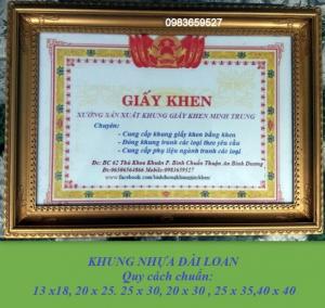 Bán giá sỉ khung giấy khen nhựa đài loan