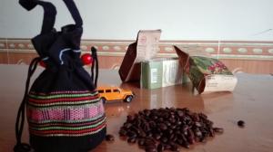 Combo 05 túi thơm cà phê thổ cẩm dân tộc Tây Nguyên