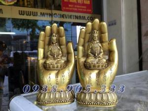 Bàn tay phật quan thế âm bồ tát bằng đồng