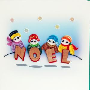 Thiệp chúc mừng, móc treo noel giấy xoắn quilling