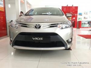 Khuyến Mãi Toyota Vios 2017 Số Tự Động CVT 7 cấp, Màu Nâu Vàng. Mua Trả Góp Chạy Uber Grab 80Tr
