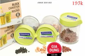 3 lọ thủy tinh glasslock đựng gia vị