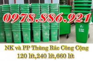 Thùng rác công cộng 120 lít,240 lít,660 lít, thùng rác gia đình giá rẻ