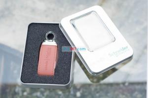 USB móc khóa da 34 ép nhiệt logo số lượng lớn giá cực tốt