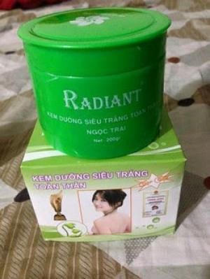 Kem radiant , bật tone sau 1 tuần sử dụn