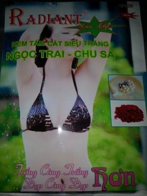 Kem tắm trắng radiant chu sa ngọc trai