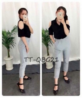 Quần baggy vải
