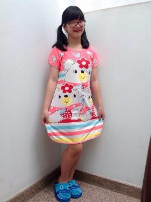 Đầm mặc ở nhà - đầm hoạt hình