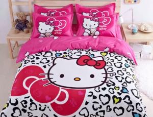 Drap giường Hello Kitty, bộ drap hello kitty