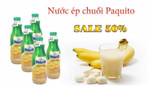 Sale 50% nước ép chuối Paquito