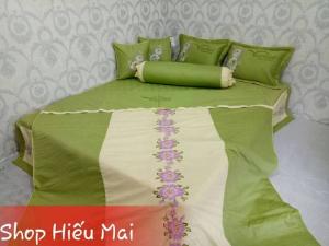 Set chăn ga gối lụa trần bông vải lụa