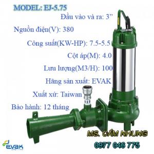 Bán máy sục khí chìm công nghiệp EVAK EJ-5.75 7.5HP với giá tốt