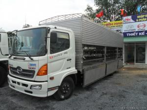 Bán xe tải Hino Nhật Bản FC9JLSW chở Heo 6 tấn, hỗ trợ cho vay 80% giá trị xe.