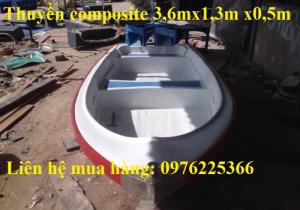Thuyền composite 3,6m x 1,3m x 0,5m
