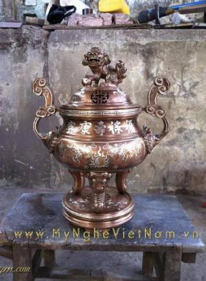 Đỉnh đồng thờ cúng, đỉnh song long chầu nguyệt, đỉnh thờ đỉnh hương