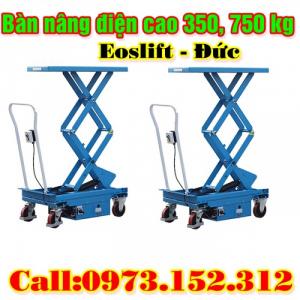 Bàn nâng điện cao 350, 750 kg, chiều cao nâng 1.6m, giá rẻ