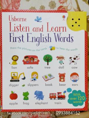 Sách Tiếng Anh Usborne Listen and Learn First English Words cho bé học từ vựng