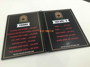 In menu cafe, đặt làm menu quán cafe giá rẻ tại TPHCM