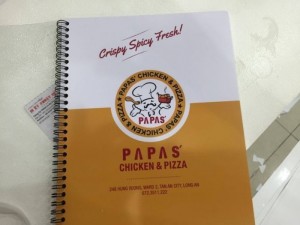 In menu nhựa, in thực đơn nhựa dạng cuốn, đóng gáy lò xo, thực hiện bởi In Thực Đơn
