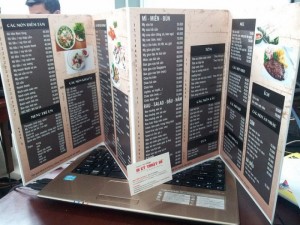 In thực đơn cho quán ốc tại TPHCM | | Loại hình in: PP cán format