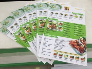 In menu dạng tấm cho quán nhậu hải sản tại TPHCM