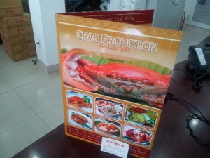 In menu cho quán nhậu, nhà hàng hải sản chuyên món cua tại TPHCM