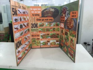 In menu quán nướng tại TPHCM | Loại hình in: pp cán format
