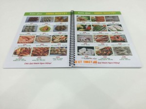 In Thực Đơn thực hiện in menu, thực đơn cho quán Xiên Que tại TPHCM từ chất liệu nhựa PVC