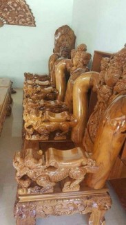 Bộ bàn ghế gỗ tạp