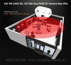 Camera IP VR CAM 3 Mắt xoay 360 độ
