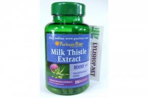 Thực phẩm bổ gan Milk Thistle Extract 1000 mg của Puritan’s Pride – chai 180 viên