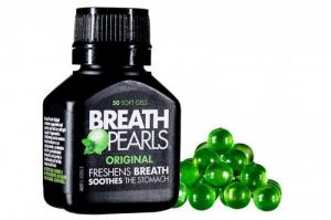 Viên uống thơm miệng Breath Pearls Original hộp 50 viên của Úc