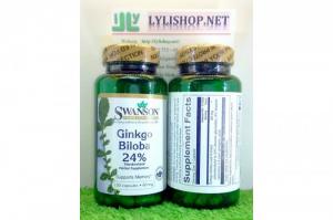 Thực phẩm  bổ não và tăng cường trí nhớ Swanson Ginkgo Biloba 24% 120 viên