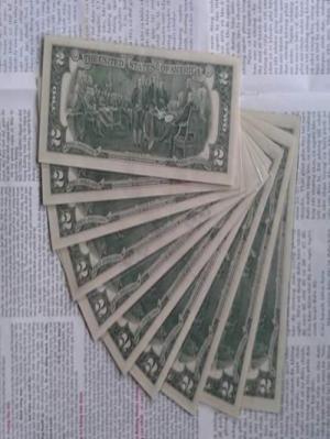 2 tờ 2 dola usd mỹ xưa năm 1976 mới đẹp