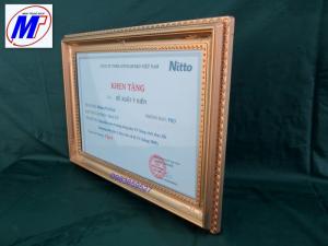 Bán Khung giấy khen nhựa bốn góc bông