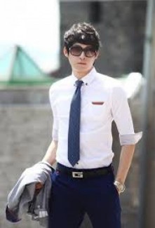May đồng phục áo sơ mi nam trắng