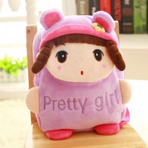 Balo cho bé vải nhung hình búp bê
