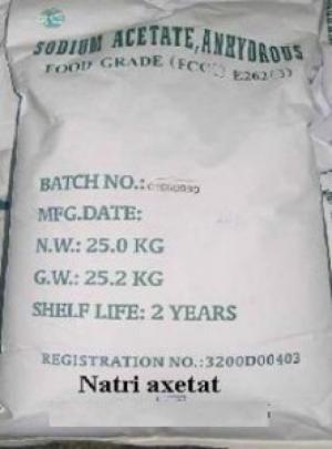 Natri Acetat, Sodium Acetate, CH3COONa, chất sản xuất giấy carton gợn sóng, chất chóng cháy...