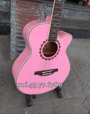 Bán đàn ghita acoutic màu hồng tại Hà Nội