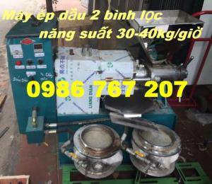 Máy ép dầu thực vật 6YL-60 (2 bình lọc dầu) năng suất 30-40kg/giờ