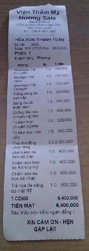 Máy in hóa đơn, in bill tính tiền cho hồ bơi, spa