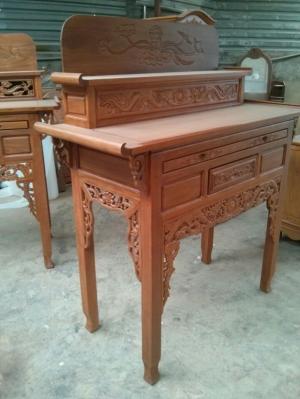Bàn thờ nhị cấp căm xe mặt gõ 1,27m