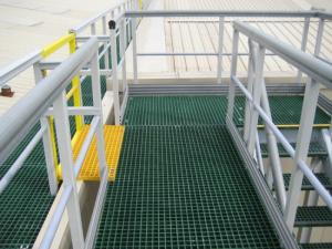 Tấm đậy mương frp grating, sàn thao tác trên tàu không rỉ sét, ốp gờ thang
