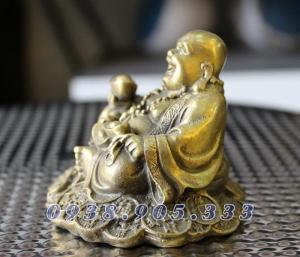 Tượng Phật di lặc bằng đồng ngồi ngai rồng