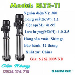 Chuyên cung cấp bơm trục đứng đầu gang SHIMGE BLT2-11 1.1KW